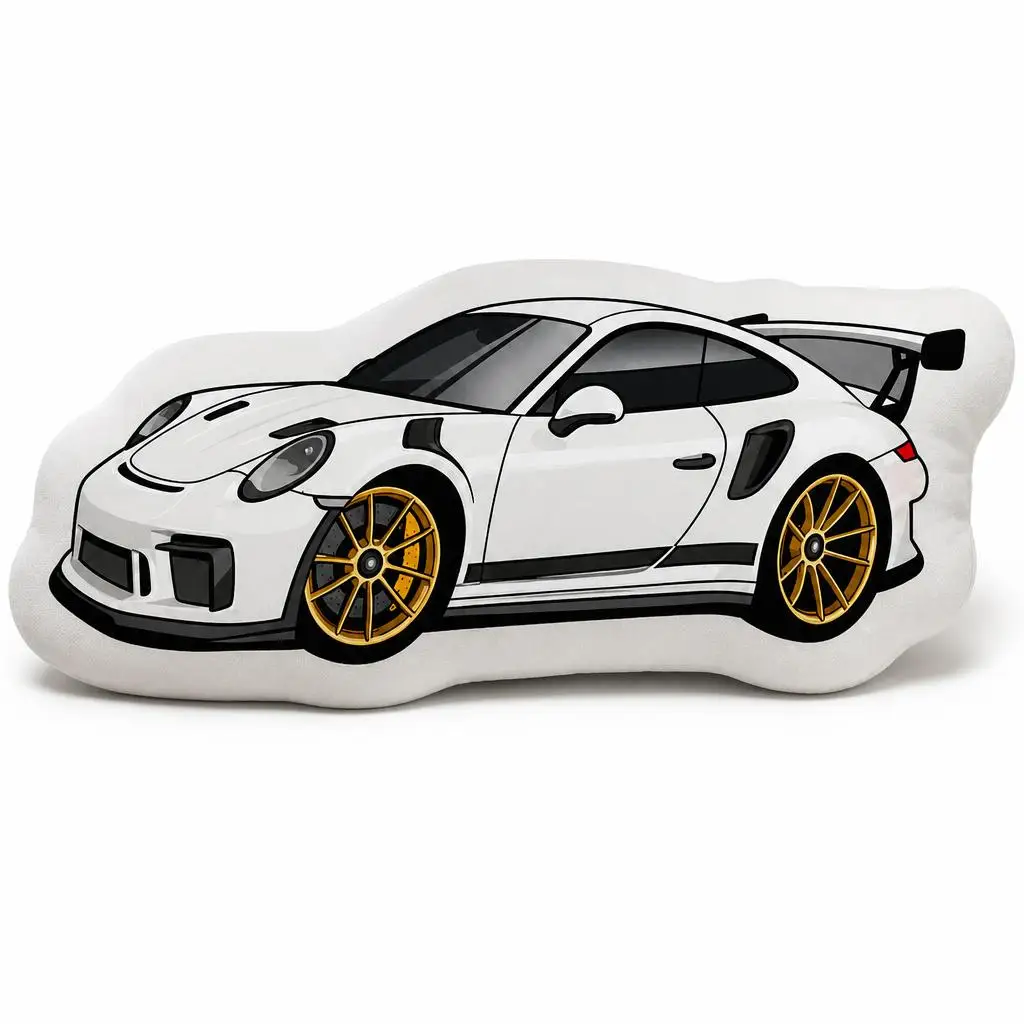 Cool Sports Car Cartoon Plush Pillow Cushion Funny Stuffed Throw Pillow Home Decor Gift Sofa Bed Car Clubs Modification Shops