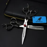 Professional Japan 440c Ruby Bearing Hair Scissors Cutting Barber Haircut Thinning Shears Hairdresser Scissors
