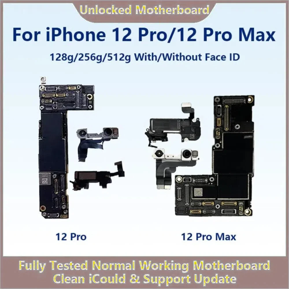 لوحة أم أصلية تم اختبارها بالكامل لهاتف iPhone 12 12 Pro Max 256g/512g لوحة رئيسية غير مقفلة معرف الوجه لوحة منطق رئيسي iCloud نظيفة #1