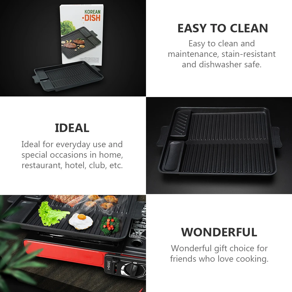 

Aluminum Alloy Rectangular Baking Pan Lightweight Durable Non Clean BBQ Plate Grill Bakeware Kitchen Barbecue Tools