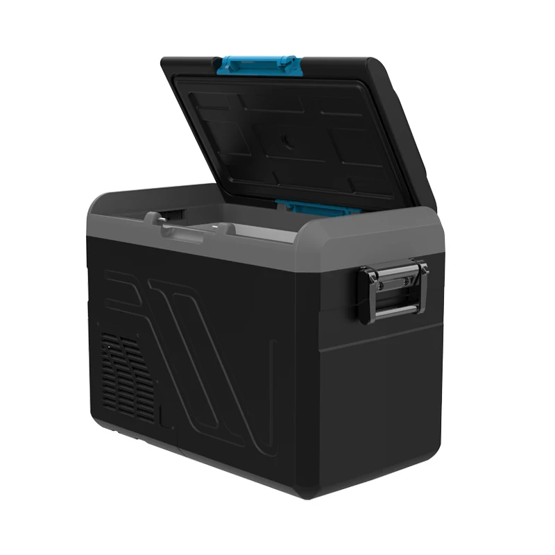 new 40L Dual Zone Car Refrigerator, 12V/24V DC Compressor Portable Freezer with Wheels, -20℃ to 10℃ Adjustable Temperature