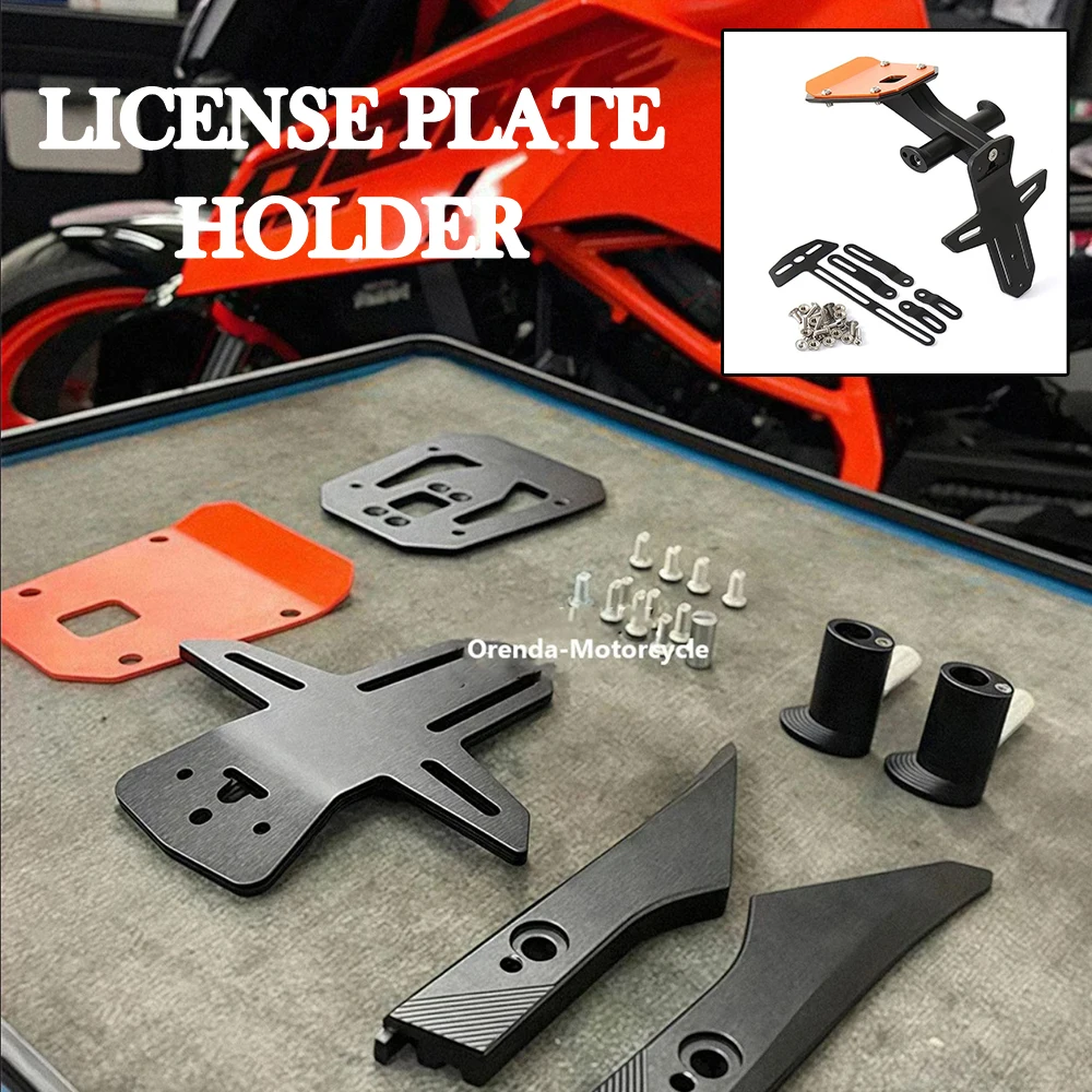 

For 390 Duke 2024 New Motorcycle Rear Short Tail Stock License Plate Holder Tailstock Bracket Tail Mount Frame