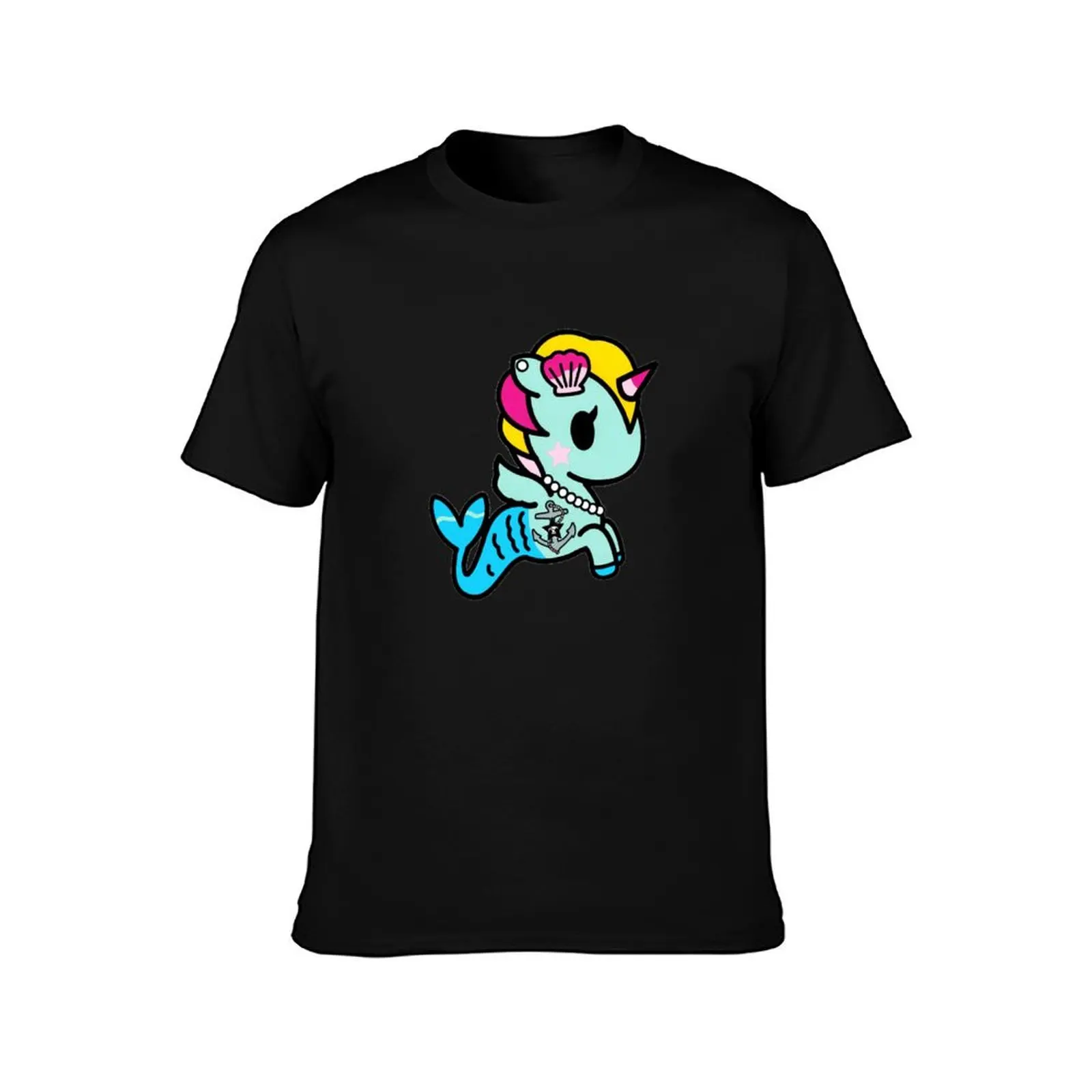 Tokidoki unicorno mermaid Sticker T-Shirt Large Size Breathable Tee T-Shirt