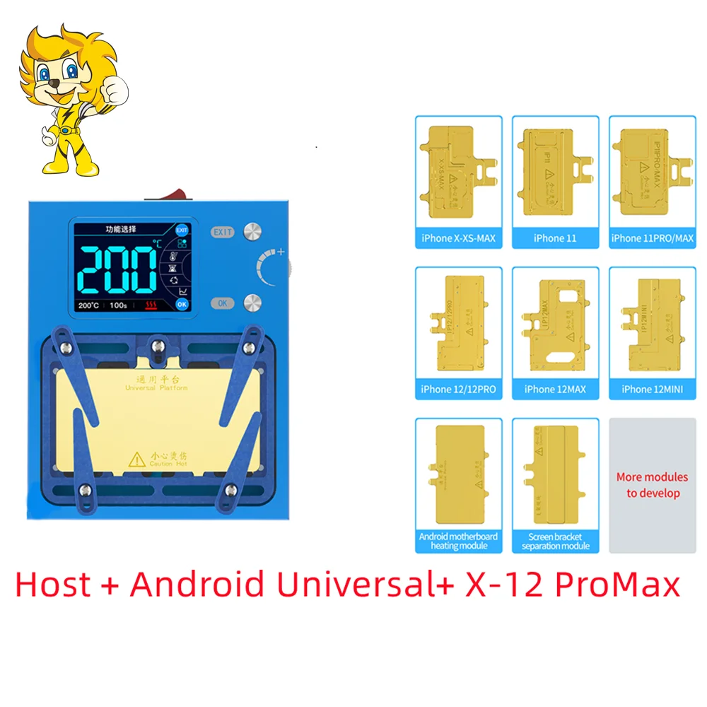 JCID-Estación desoldadora AIXUN iHeater Pro para iPhone, X-15ProMax y Android, placa base, calefacción, laminación y separación