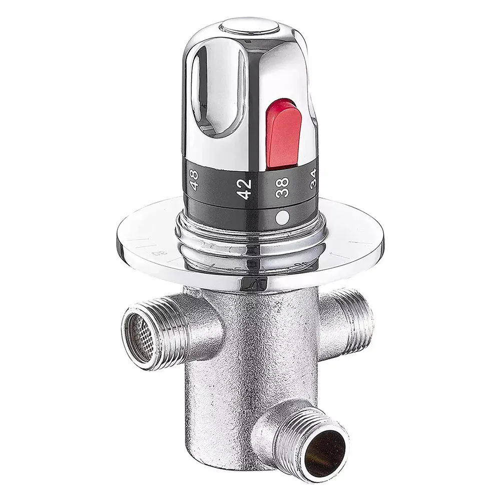 

For Home Use For Bathroom Adjustable Temperature Valve Brass Water Mixing Valve For Temperature Control One-way Valve