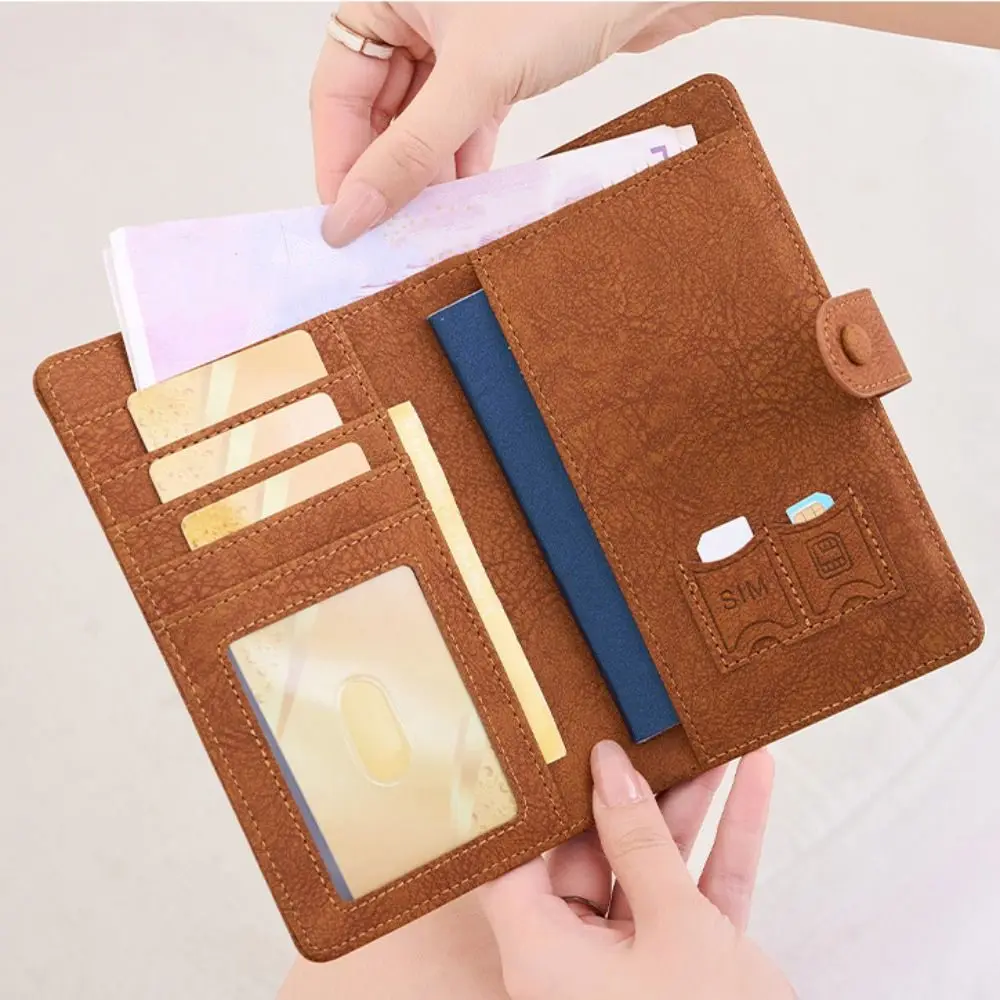 

Card Holder PU Passport Bag Purse Passport Cover Travel Wallet Ticket Holder RFID Anti-theft Storage Card Bag Travel Accessories