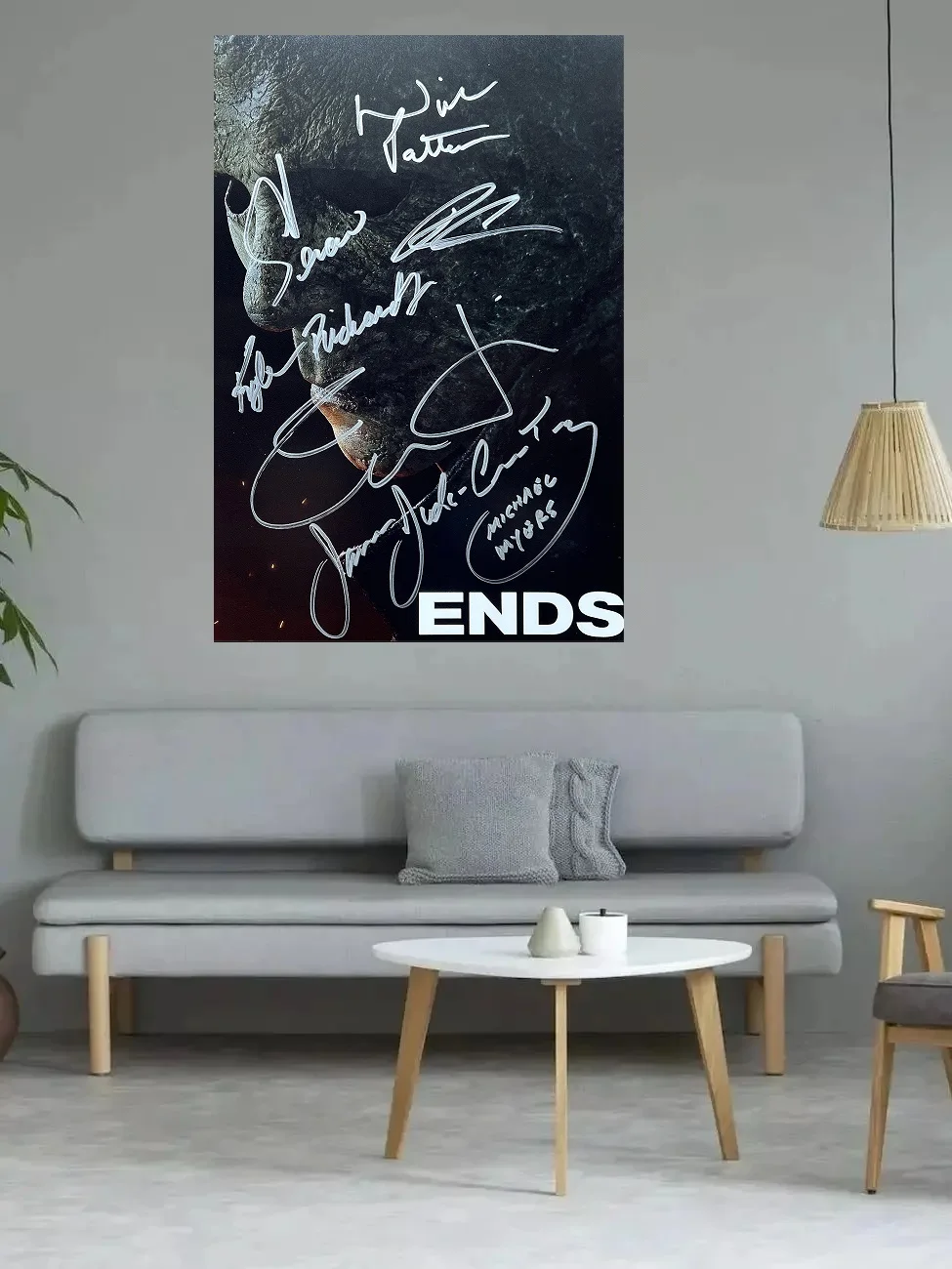 Halloween Ends Cast Signed Autographed Movie, Art Picture Print Silk Poster,Home Wall Decor