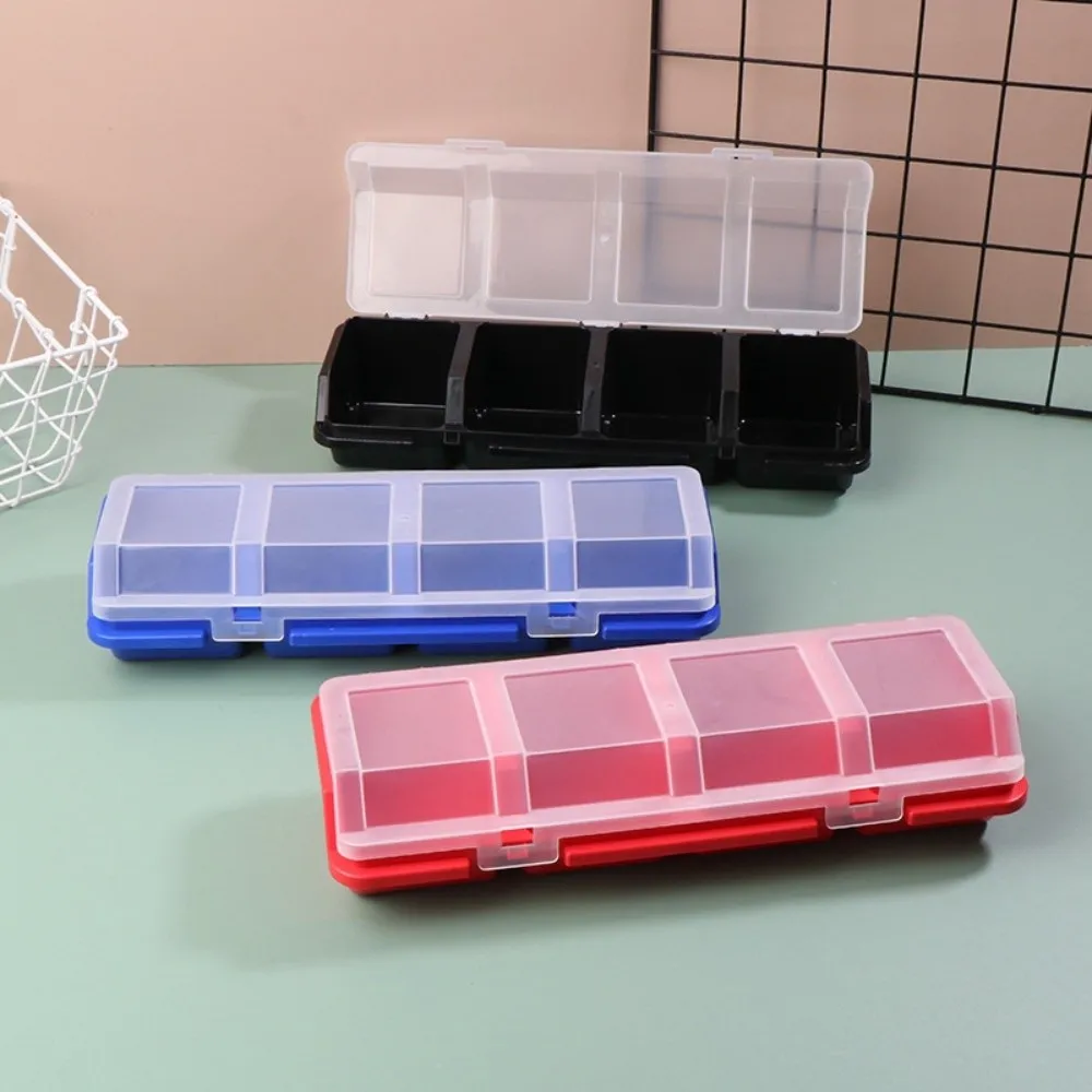 1Pcs Multicolor Parts Storage Box Plastic Material 4 Compartment Screw Organizer Box Display Storage Durable