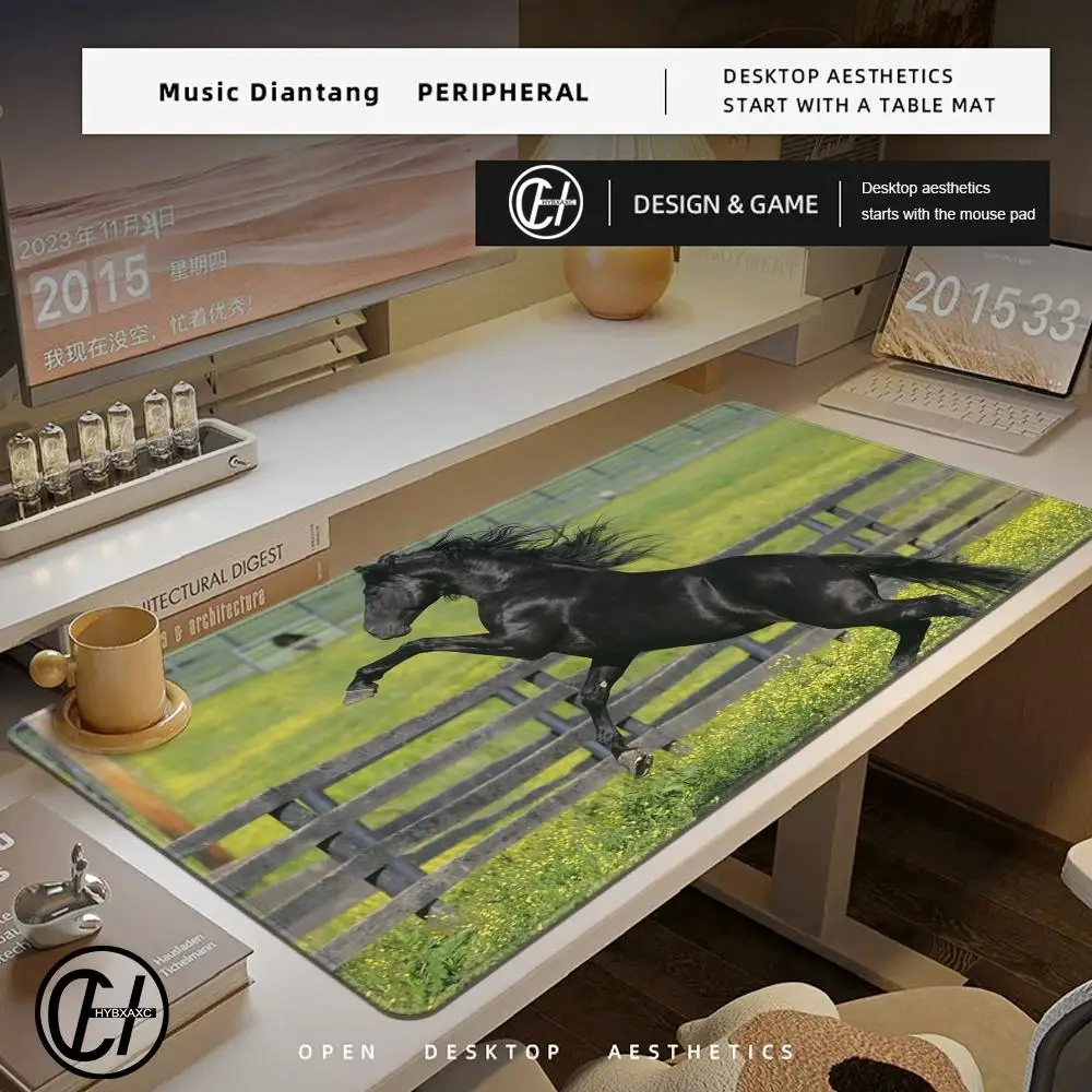 

Horse Mousepad Mouse Mat Desk Mat With Pad gaming accessories XXL Keyboard Pad
