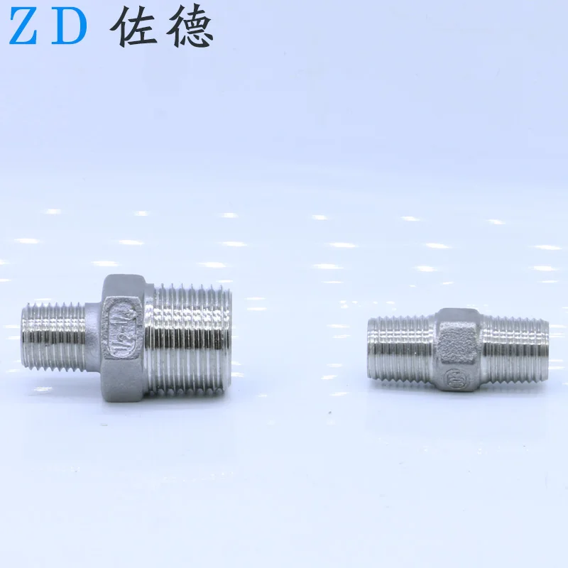 Stainless steel reducer outer wire 304 reducer outer tooth 1/2/4 wire DN15/25 through joint 2/4/6 minute 1 inch