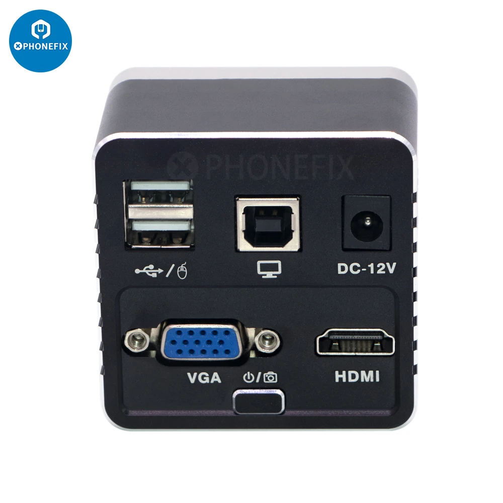 2K 1080P 60FPS HDMI VGA USB Industrial Video Microscope Camera U Disk Storage For Lab Phone PCB Soldering Observation Repair