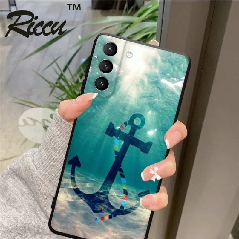 Anchor Nautical Sailor Sailing Phone Case per Samsung Galaxy S22 S21 S20 FE Ultra S10 S9 Plus S10e Note 20Ultra 10Plus Cover