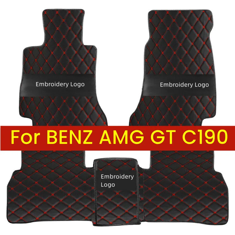 Car floor mats for BENZ AMG GT C190 Two seats 2015 2016 2017 2018 2019 Custom auto foot Pads automobile carpet cover