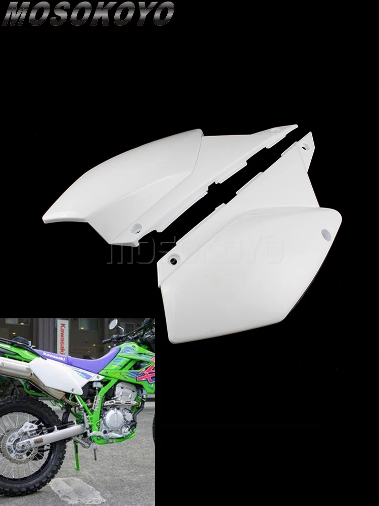 AliExpress MOSOKOYO Dirt Pit Bike Side Cover For Kawasaki KLX 250 250S 250SF D-Tracker X KLX250 KLX250S Motocross Plastic Bodywork Fairing Panel Kit