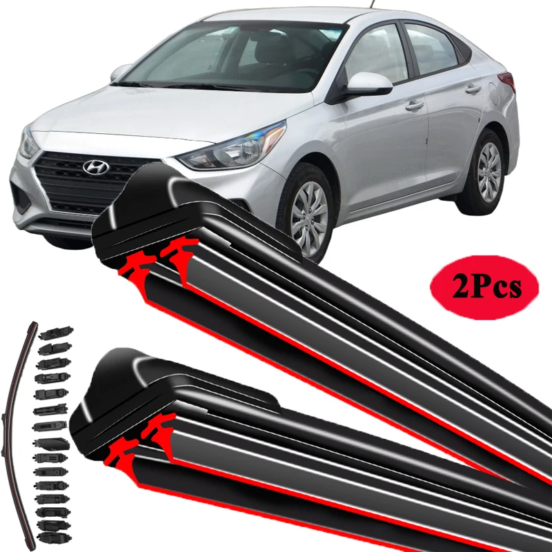 

For Hyundai Verna X3 LC MC RB HC 1999-2023 Car Windshield Wiper Blade Front Windscreen Brushes Washer Accessories Window Parts