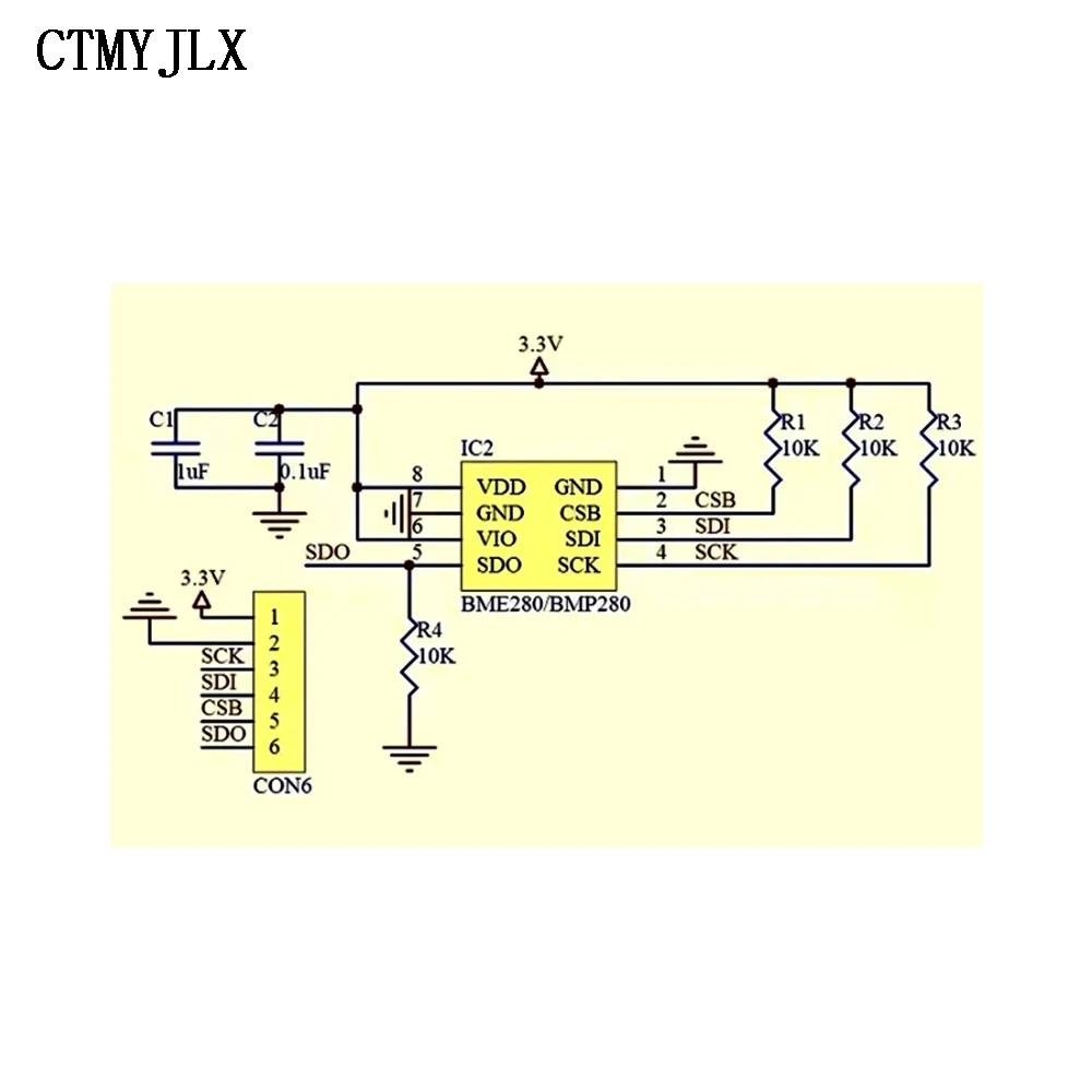 10pcs BMP280 3.3V Digital Barometric Pressure Altitude Sensor Module Atmospheric Board GY-BME280-3.3 I2C SPI Interface Sensors