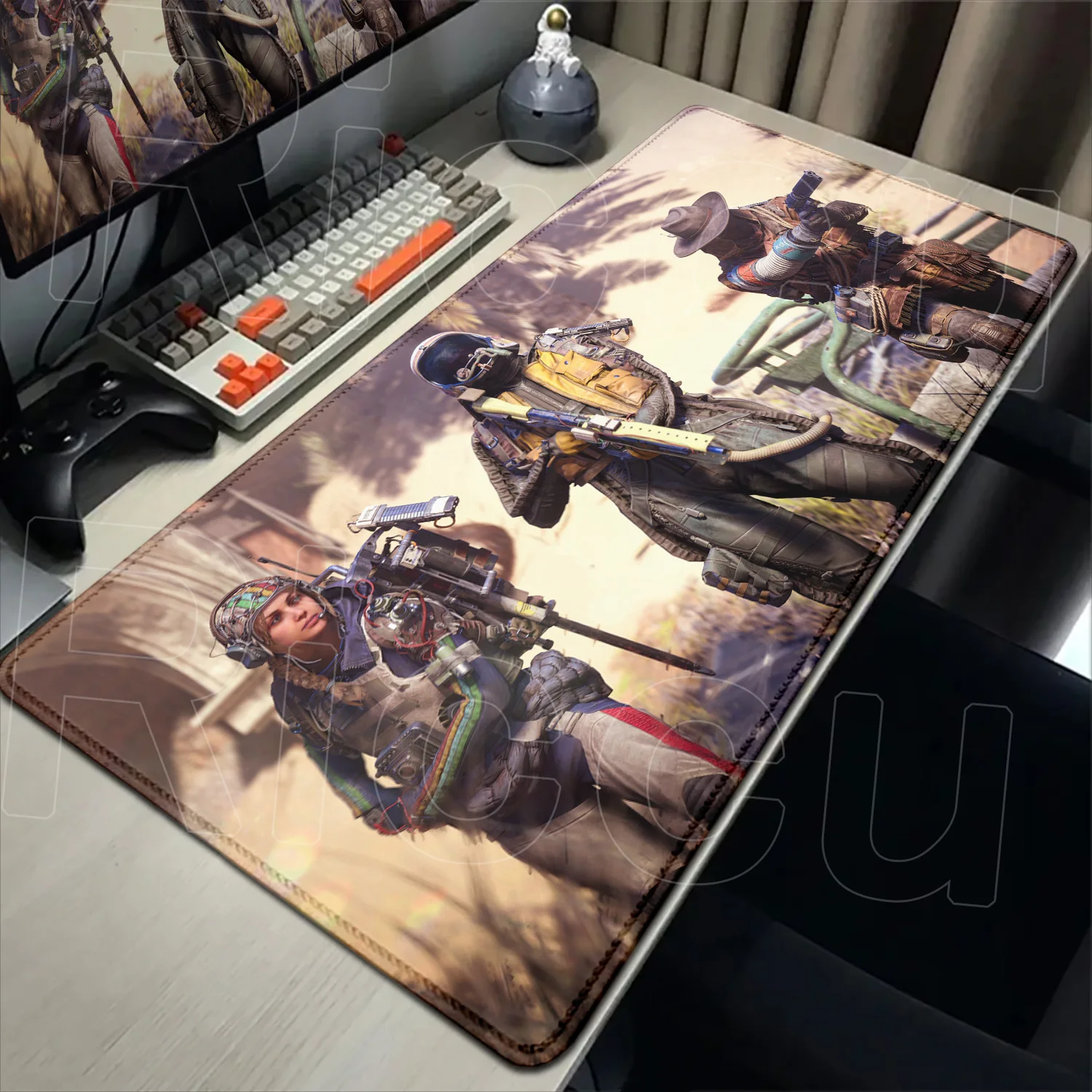 

XXL 900X400MM A-ARC Raiders Game Anime Mouse Pad Non-slip Thickened Large carpet Office PC accessories Gaming Cushion Desk mat