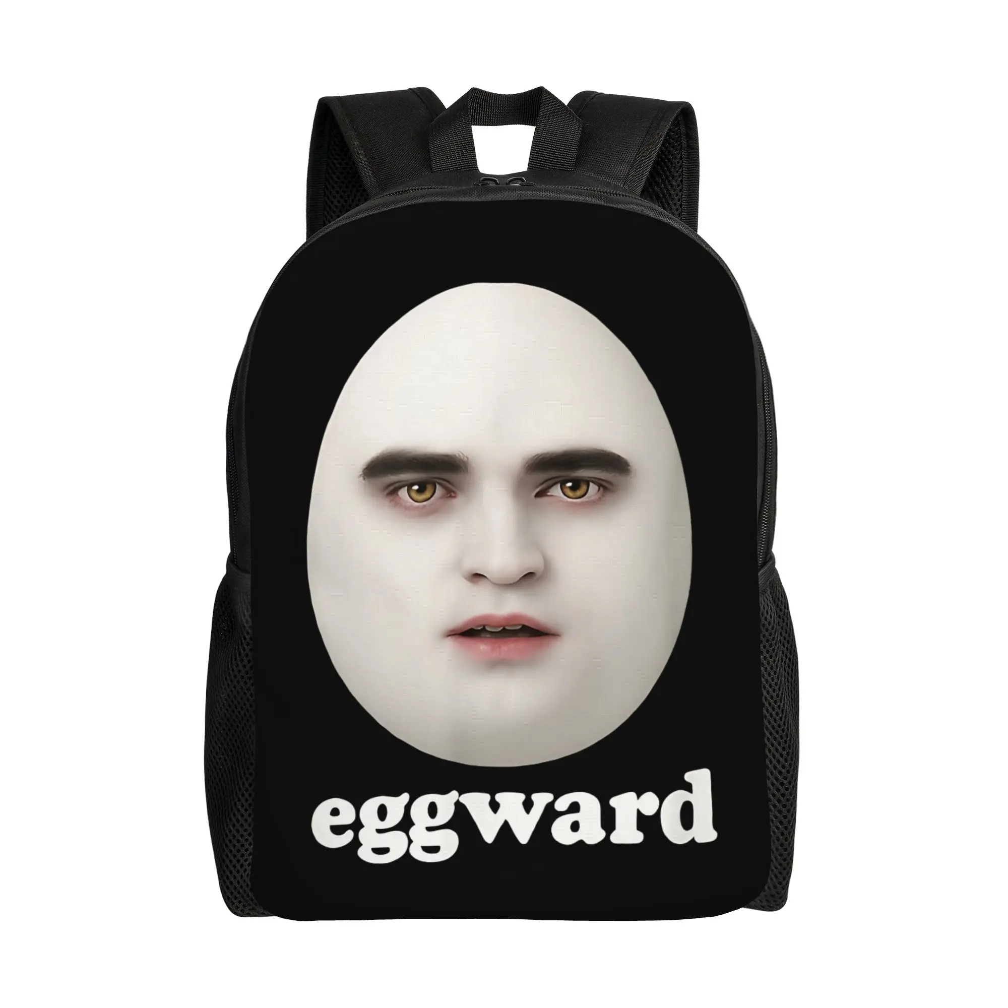 Eggward Funny Meme Backpack High School Business Twilight Edward Cullen Daypack for Men Women Laptop Computer Canvas Bags