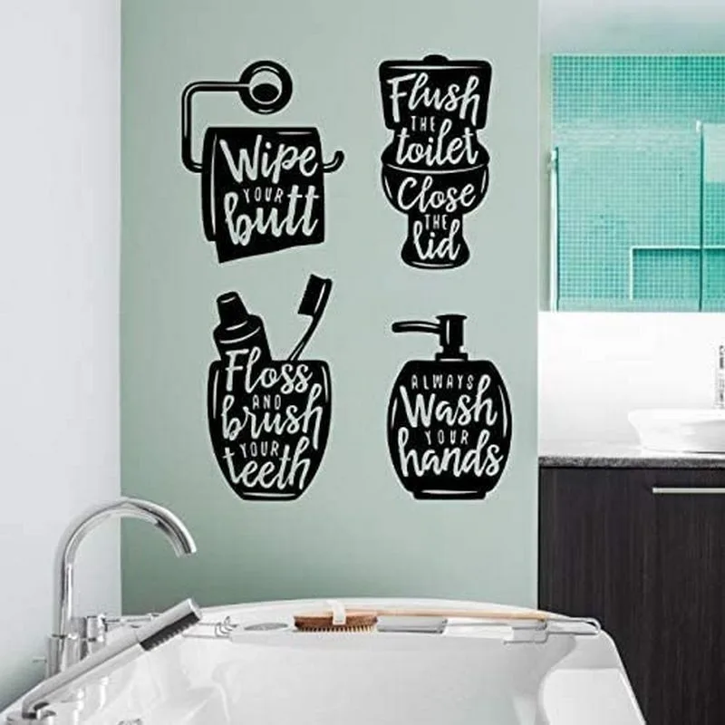 Toothpaste Toothbrush Decorative Wall Decals Toiletries Pattern Bathroom Creative Embossed Wall Stickers Flat Surface Sticker