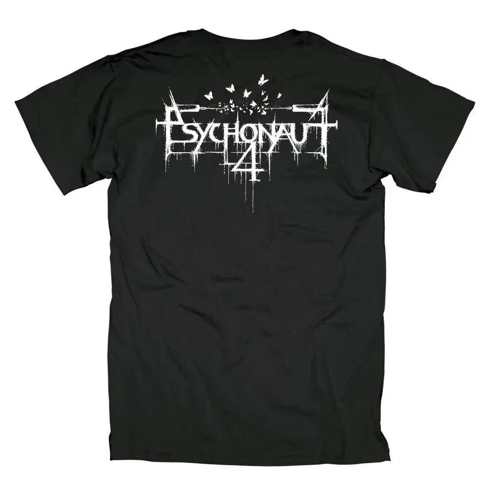 Camiseta Psychonaut4, camiseta de banda de Metal negra, Camiseta de algodón con estampado divertido para hombre, ropa de calle Harajuku, camisetas, ropa Unisex