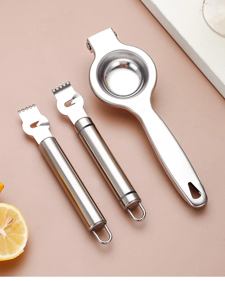Prensa de Limones de Acero Inoxidable, Máquina Manual para Pelar y Raspado de Limones, Herramienta Divina para Exprimir Jugo en la Cocina del Hogar