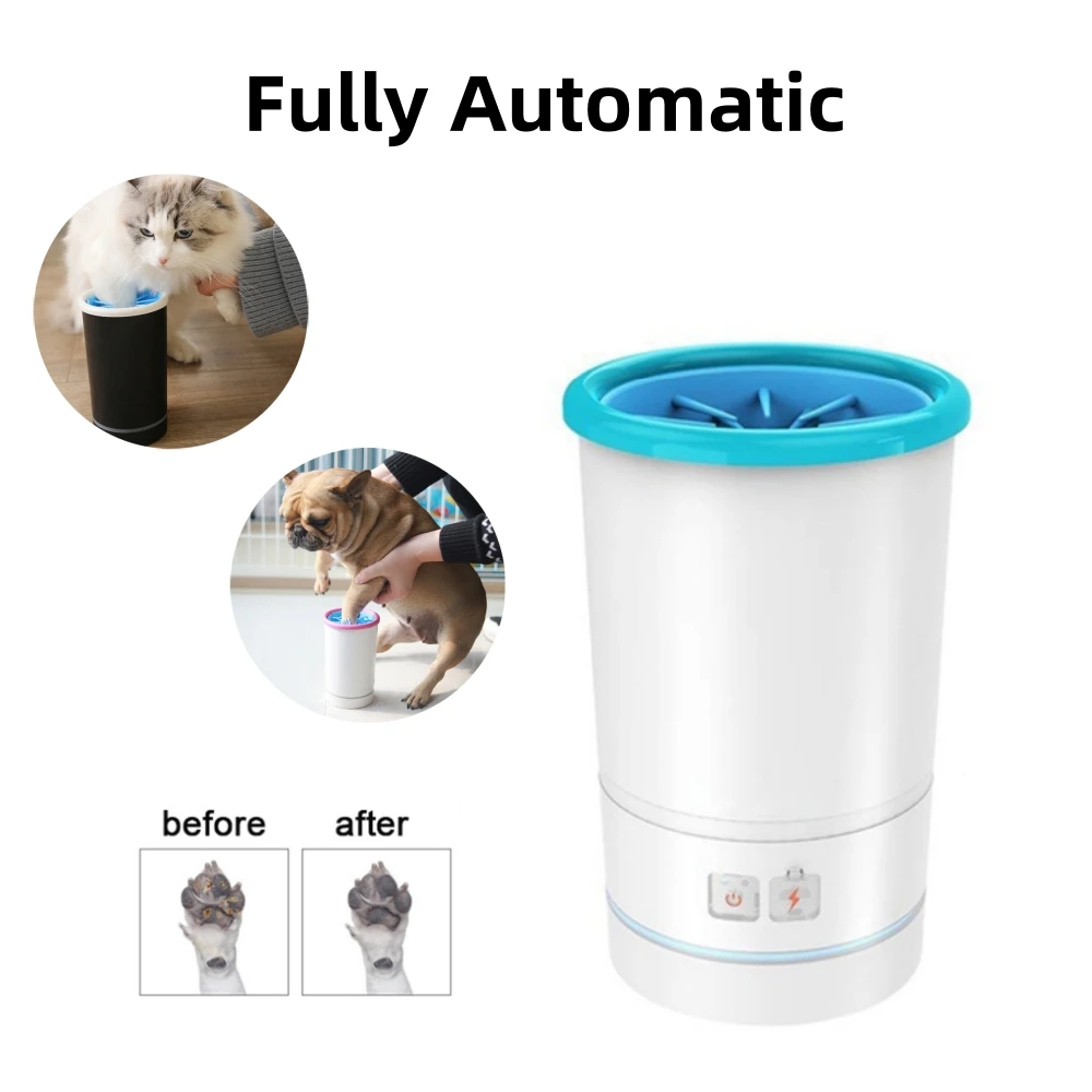 Pet Foot Cleaning Cup Quickly Wash Silicone Dog Cat Washer Paw Cleaner 3.7V Automatic Electric Portable Pet Supplies Accessories