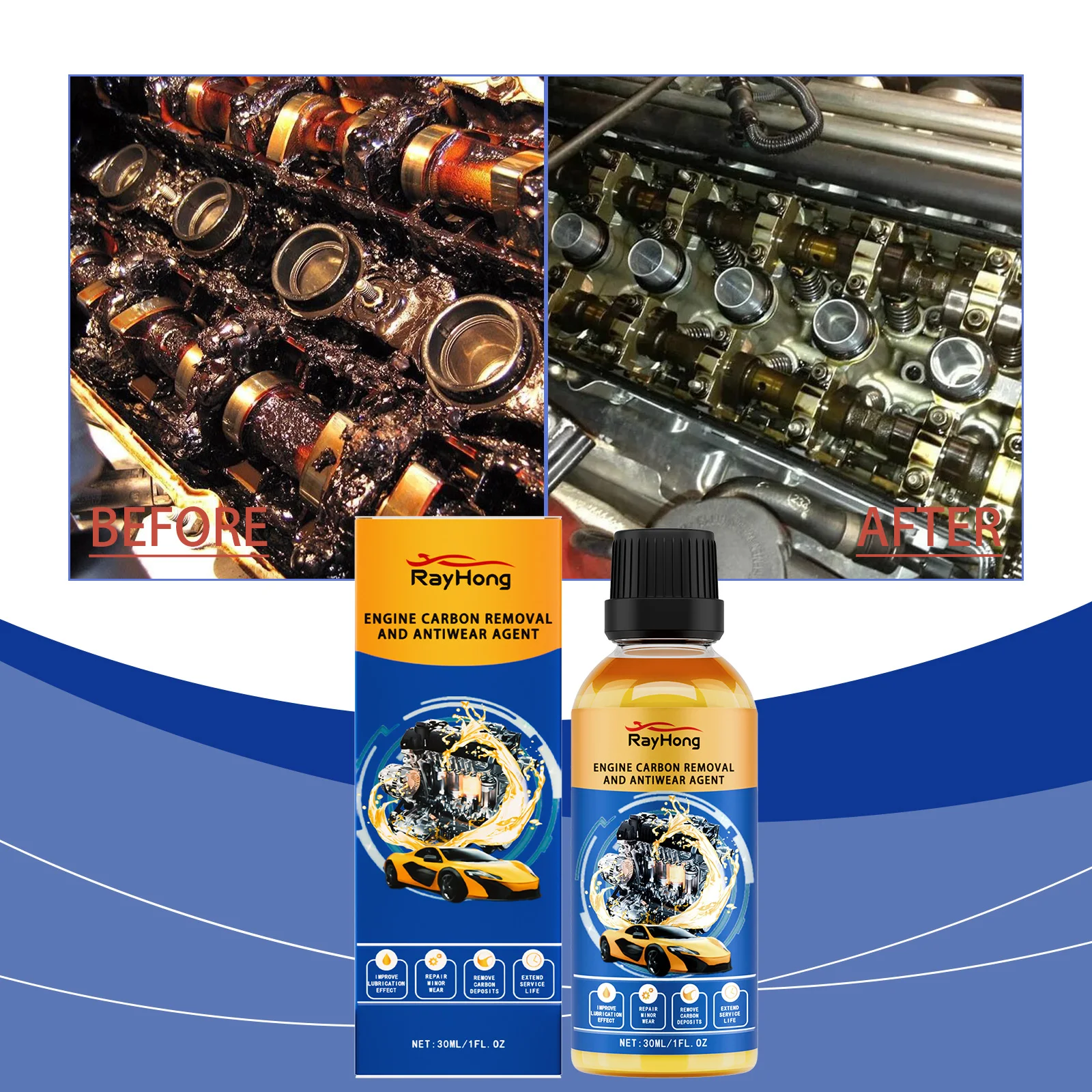 Engine Anti-Wear Protector Agent Engine Carbon Removal Repair Agent Reduce Fuel Consumption Additive Engine Protection Oil