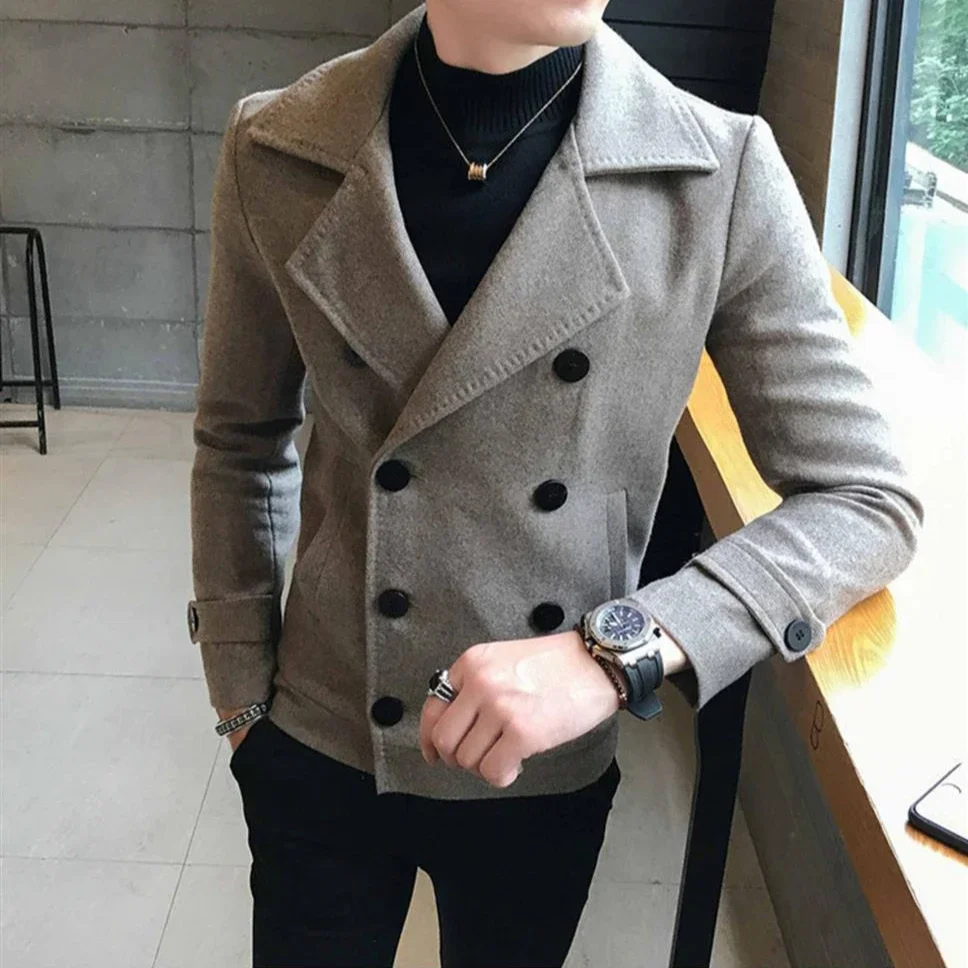 Men\'s Wool & Blends Jackets Winter Sales Of Spring Autumn Joker Clothing Fashion 2024 Male Coats Aesthetic Original Brands Deals