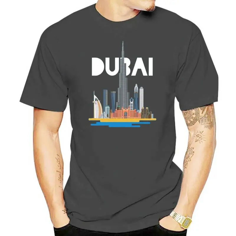 City Of Dubai Skyscrapers Men Tee T Shirt Cotton gift Tee For Men S-3XL