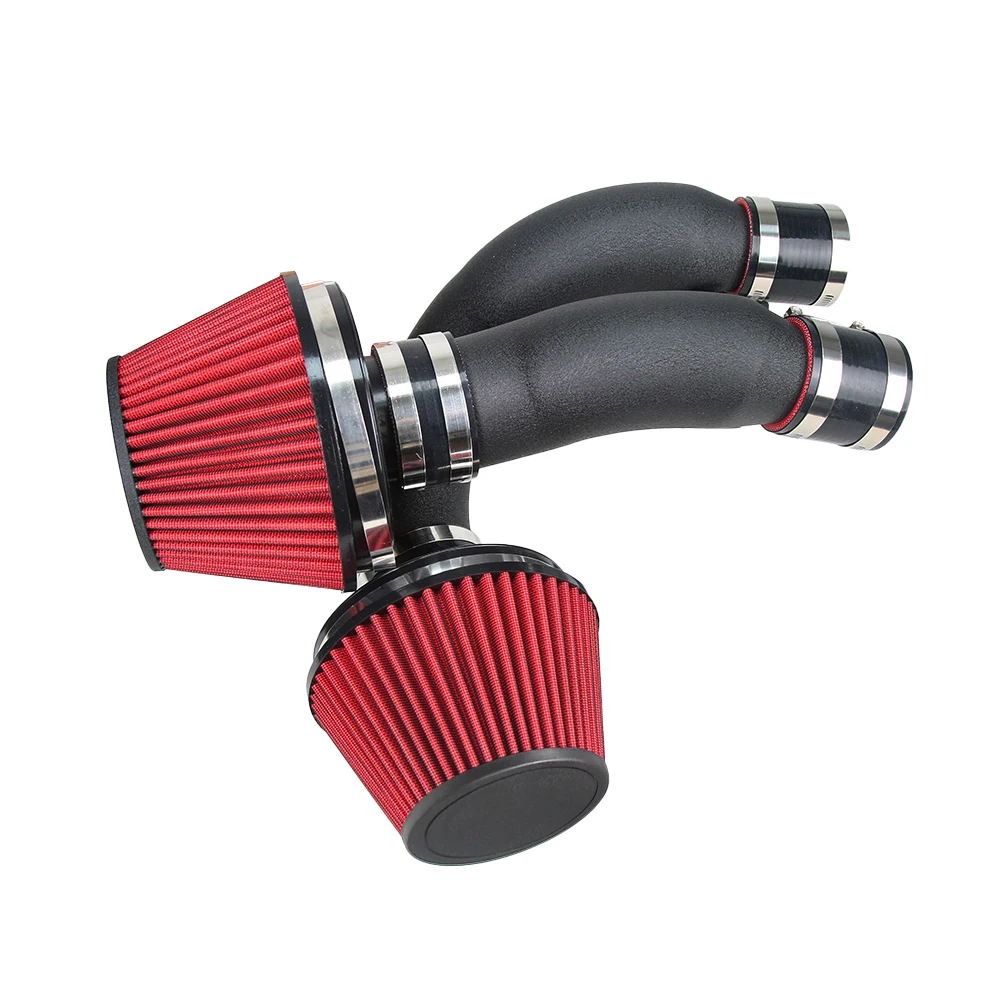 Dual 3" Cold Air Intake System Kit With 6" Stack for C7 S6 S7 RS7 4.0T