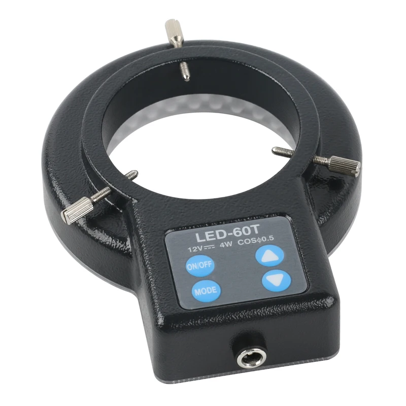 60 LED Dimmer Ring Light Lamp Four-Wheel drive Light Source Adjustable Brightness Stereo Microscope Video Microscope Led DC 12V
