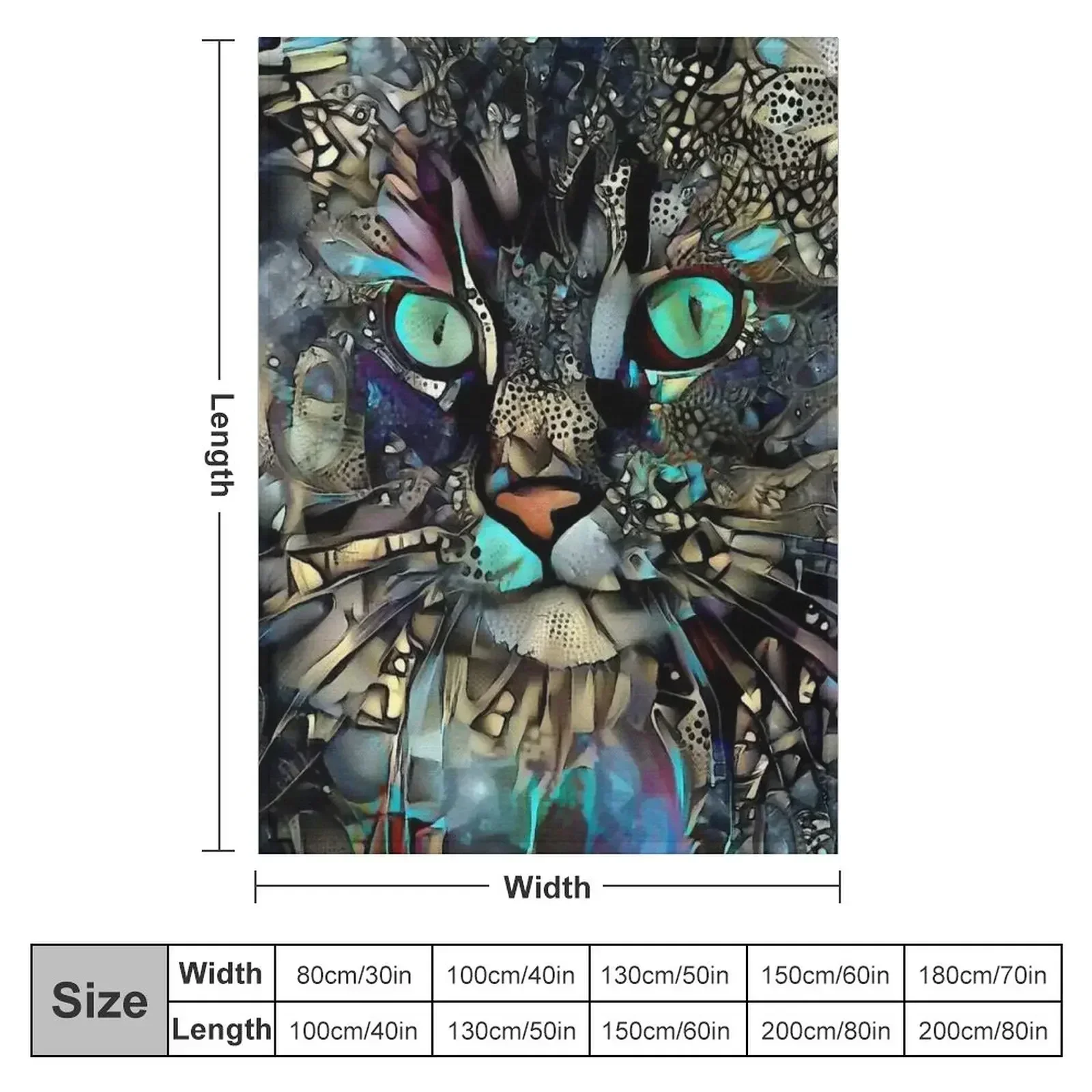 Ojitos, cat, gato, chat, chaton, kitty, lea roche paintings Throw Blanket Designers Tourist Blankets