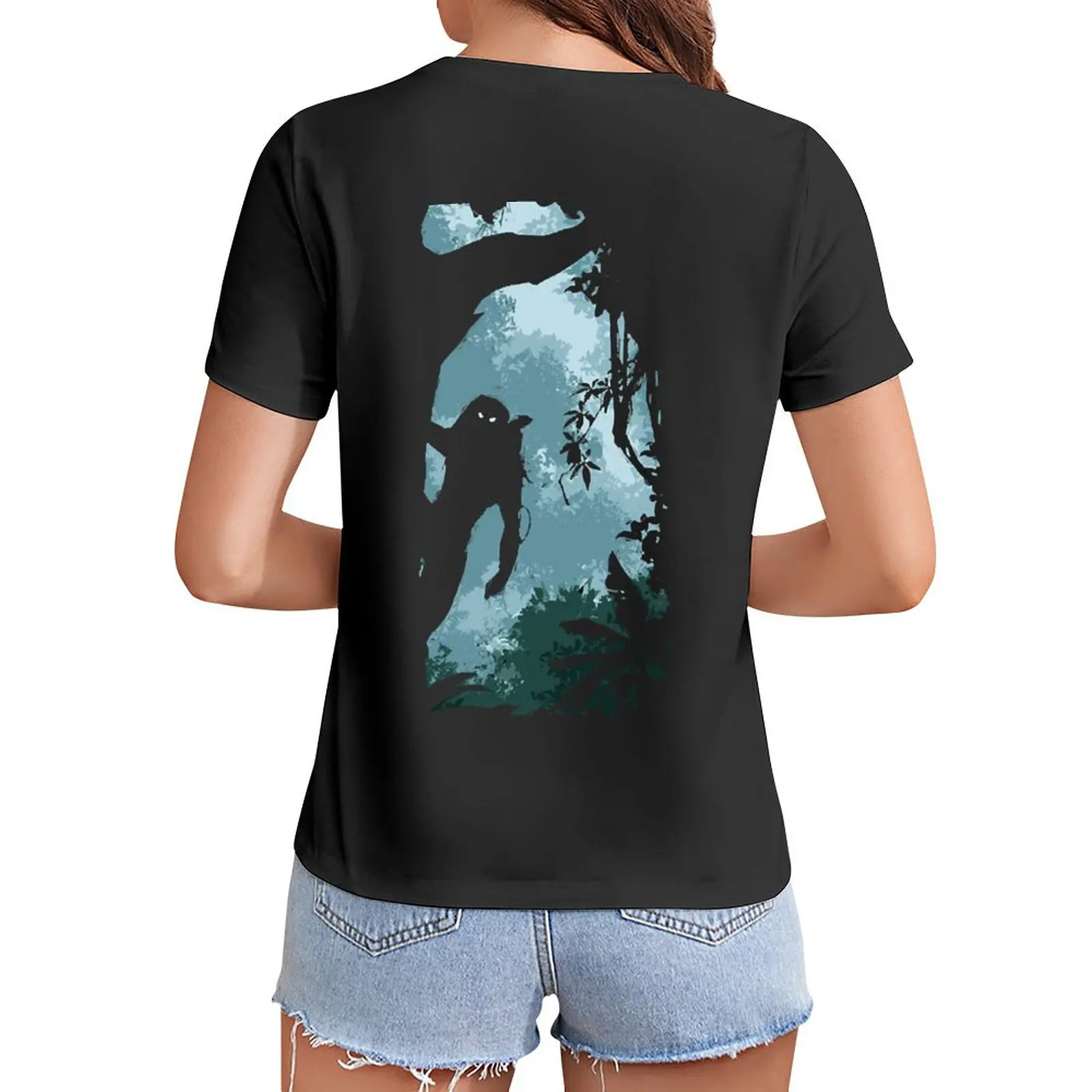 

Predator T-Shirt vintage clothes animal prinfor kawaii clothes cropped t shirts for Women