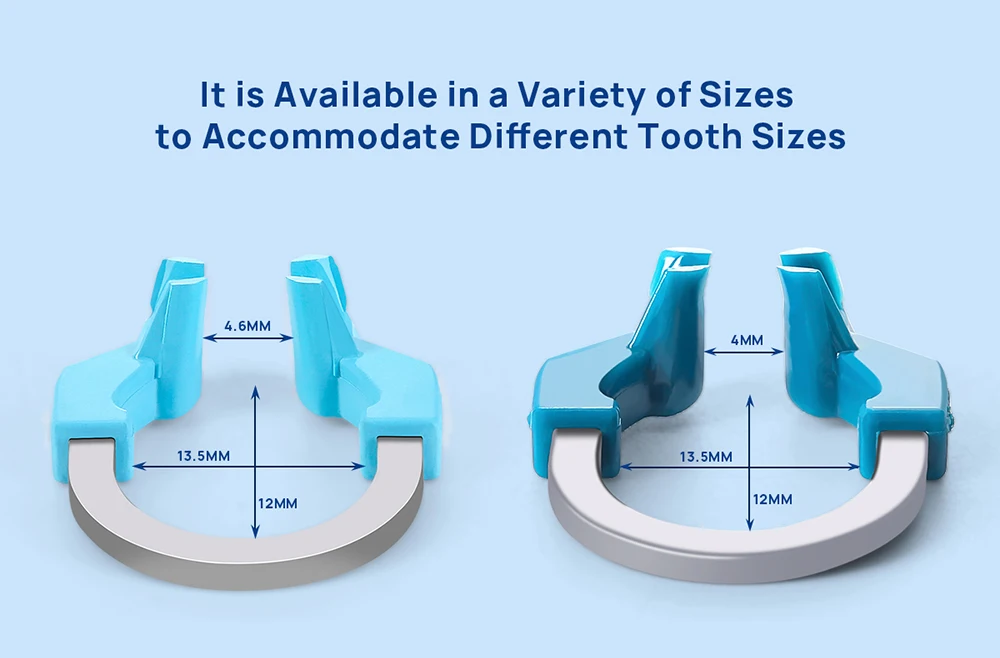 3-teiliges AZDENT Dental-Sektionsmatrizesystem, Matrizen, Clip-Ring, konturierte Matrizenbänder, Titan-Klemmring, universell schmal, tief – Detail 4