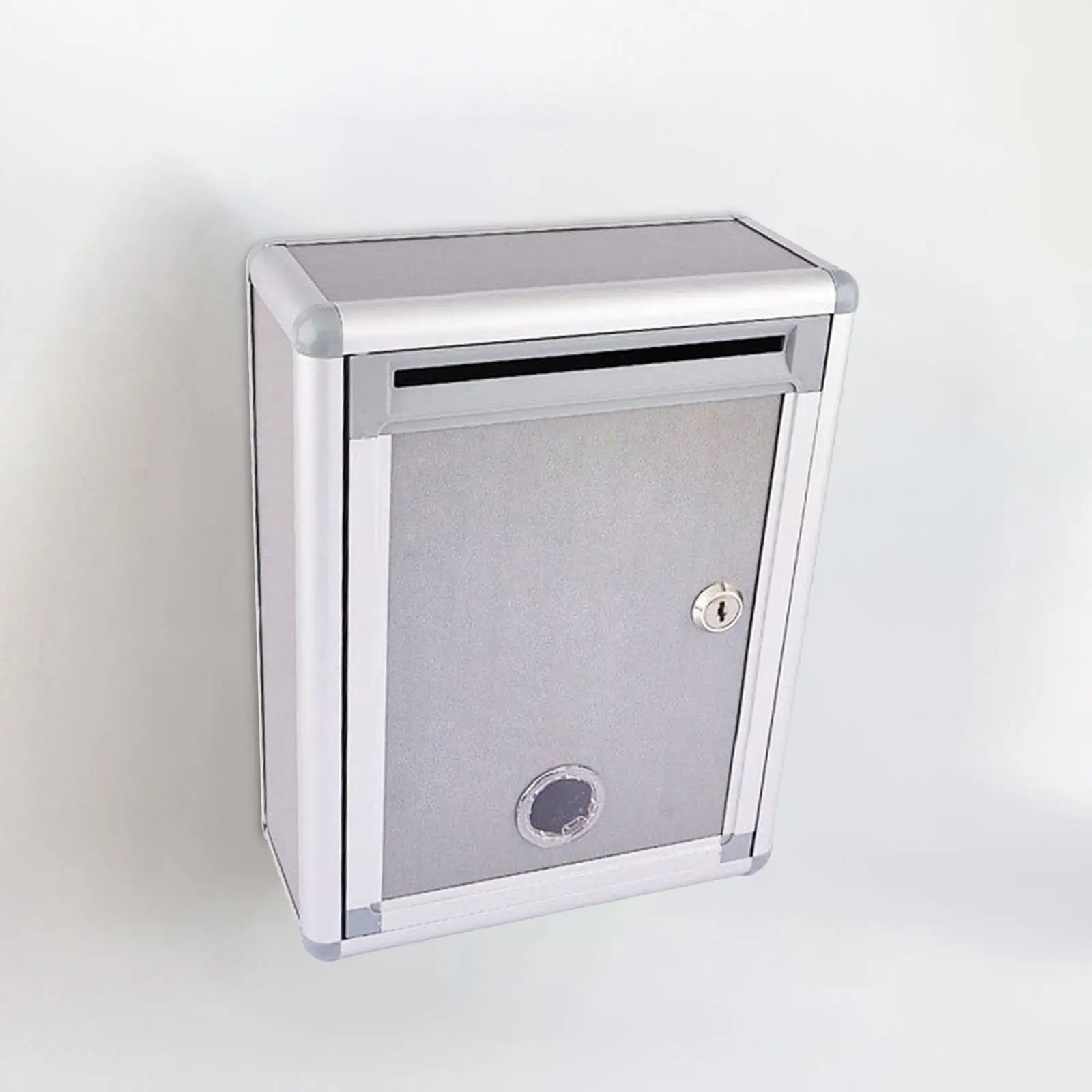 Aluminum Alloy Mailbox Inlay Wall Mounted Post Box Secure Key Drop Case for Office Apartment