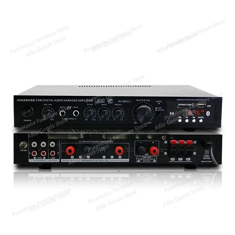 Bluetooth 5.1 Sound Speaker Amplifier Stereo Audio Amplifier Audio Stereo System Components Ultra-heavy Bass High Power HiFi