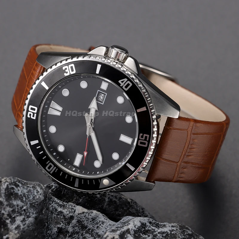 18mm 20mm 22mm Weiches Lederarmband für Seiko für Omega Uhrenarmband Krokodilmuster Rindslederarmband Sport Wasserdichtes Armband