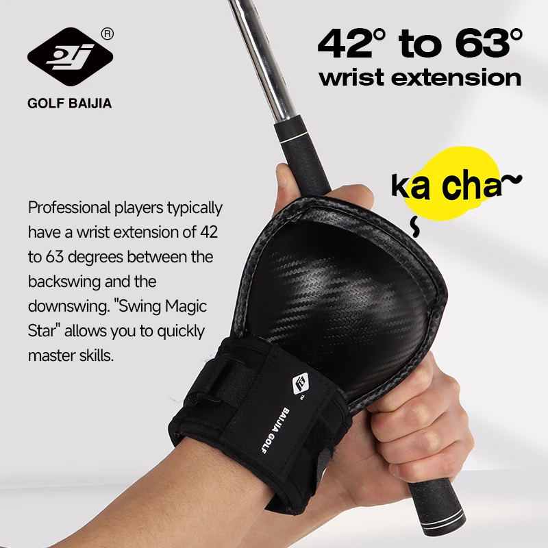 BaiJia Golf Chipping Wrist Angle Corrector Golf Swing Training Aid Hold Wrist Brace Band Trainer Corrector for All Golfers