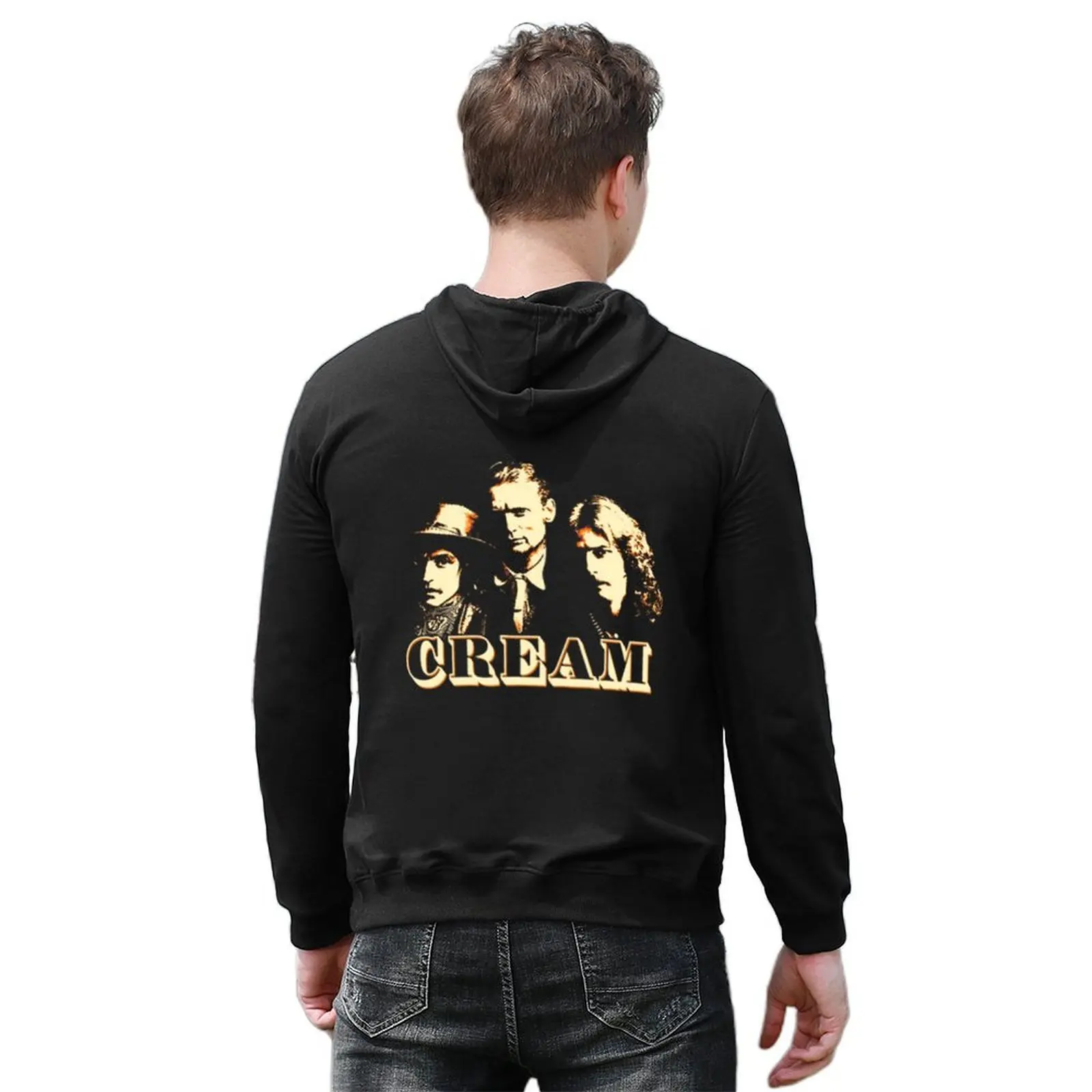 إيريك كلابتون كريم هوديي بلوزة ملابس رجالي ملابس أنيمي أزياء الرجال هوديي المتضخم