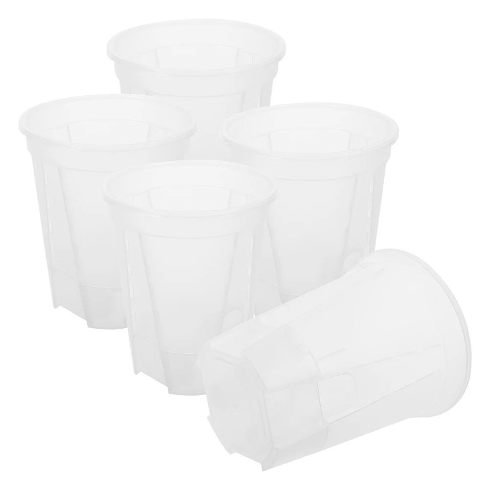 

5 Pcs Self Priming Lazy Basin Automatic Watering Flowerpots Orchid Plastic Water-absorbing Planters Container Planting