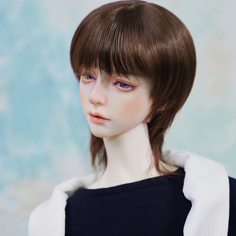 Doll's Wig Wolf Tail Style Hair for 1/3 1/4 1/6 Male Bjd Doll Soft Silk Dress Up Play House Girl Toys Doll Accessories, No Doll