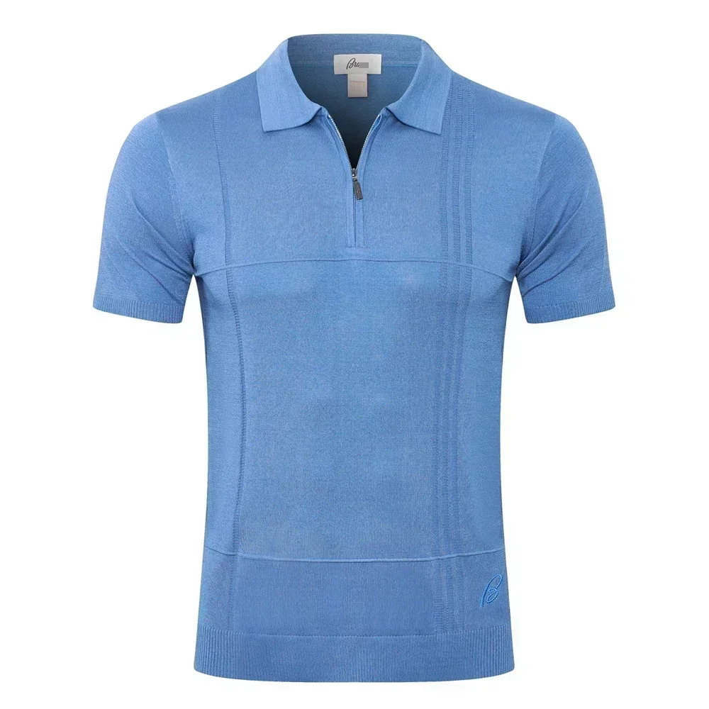 2025DIKU JING Shirt Silk Men 2024 Summer New Short Sleeve Breathable Thin Comfort High Quality Big Size M-5XL