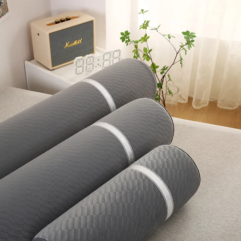 Cervical Neck Roll Memory Foam Pillow Bolster Pillow Round Neck Pillows Support for Sleeping Bolster Pillow for Bed Legs Back