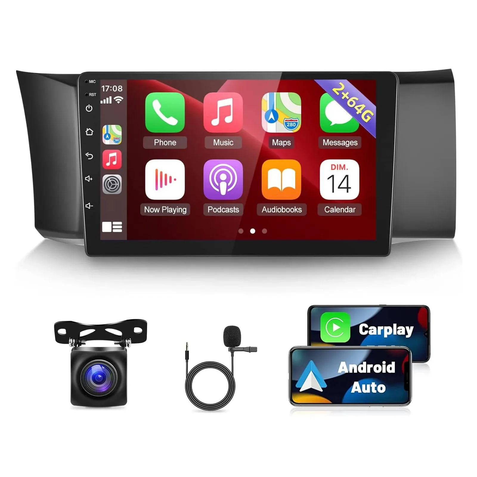 لتويوتا GT86/سوبارو BRZ 2012-2016 9 "أندرويد 13 شاشة تعمل باللمس ستيريو Carplay/أندرويد السيارات/HiFi/واي فاي/بلوتوث/كاميرا احتياطية/ميكروفون #1