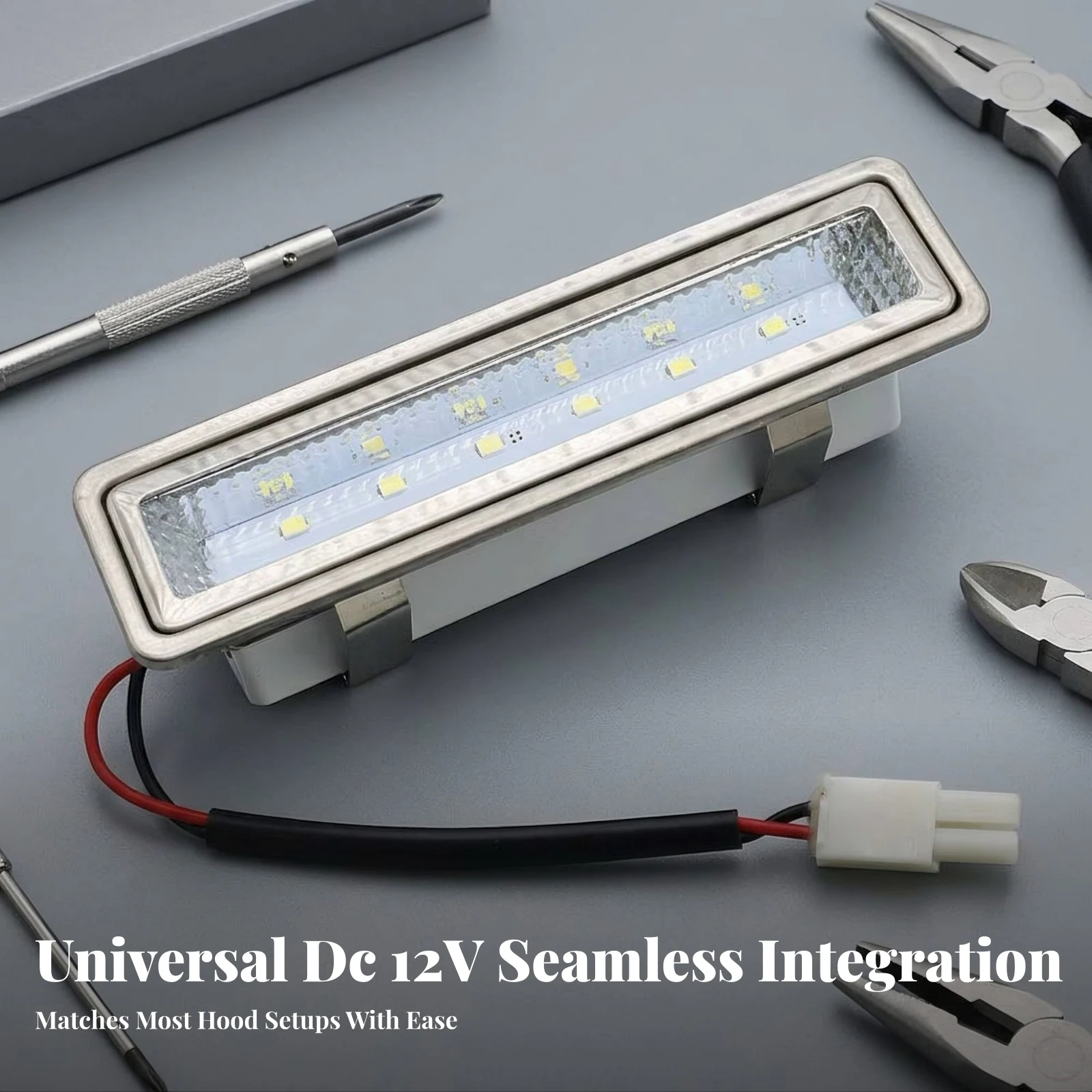 LED Range Hood Light with Connector Bright Rectangular Range Hood Lamp Under Cabinet LED Light Panel 12V DC