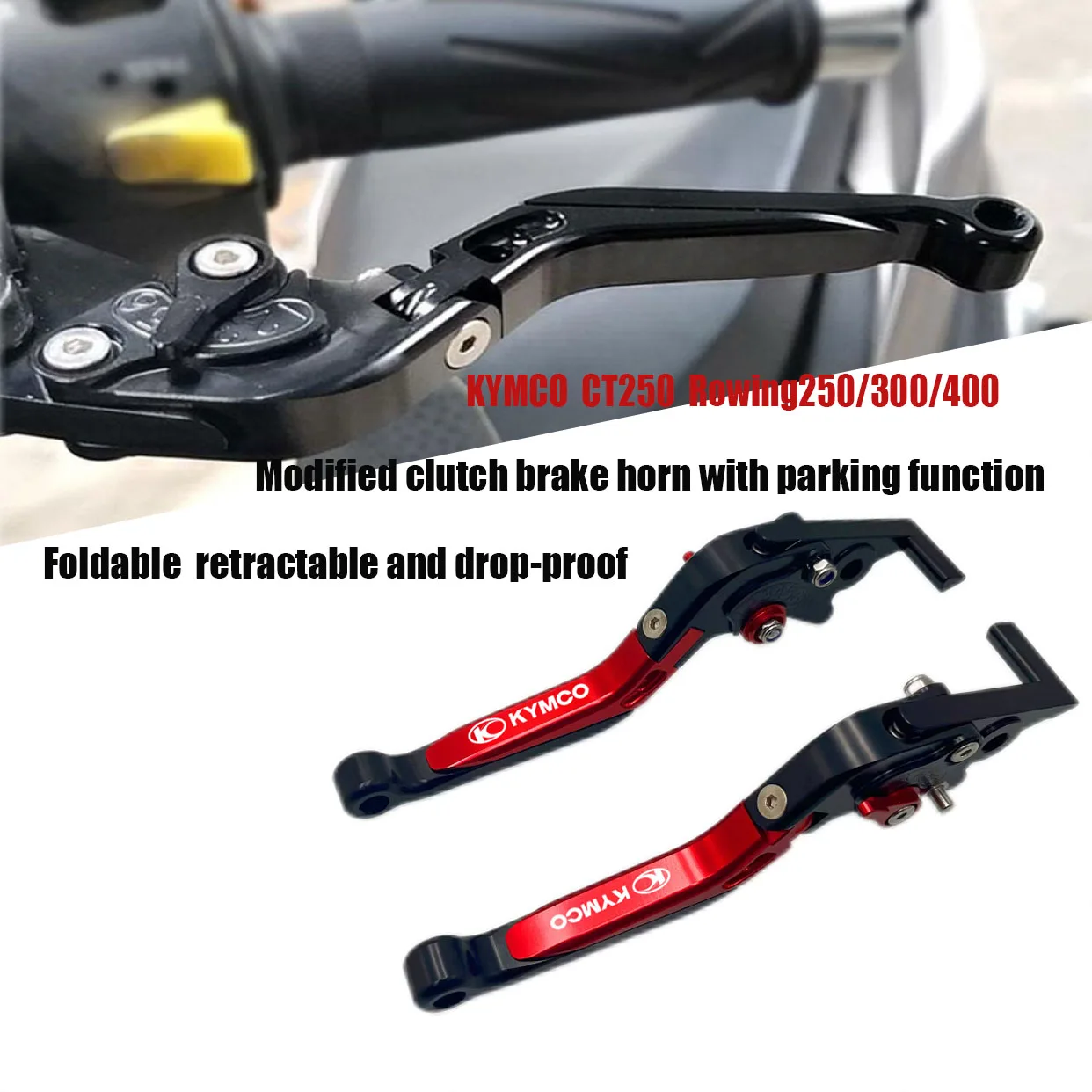 

For KYMCO CT250 Rowing250/300/400 Motorcycle Handlebar Modified folding brake clutch handbrake handbar lever