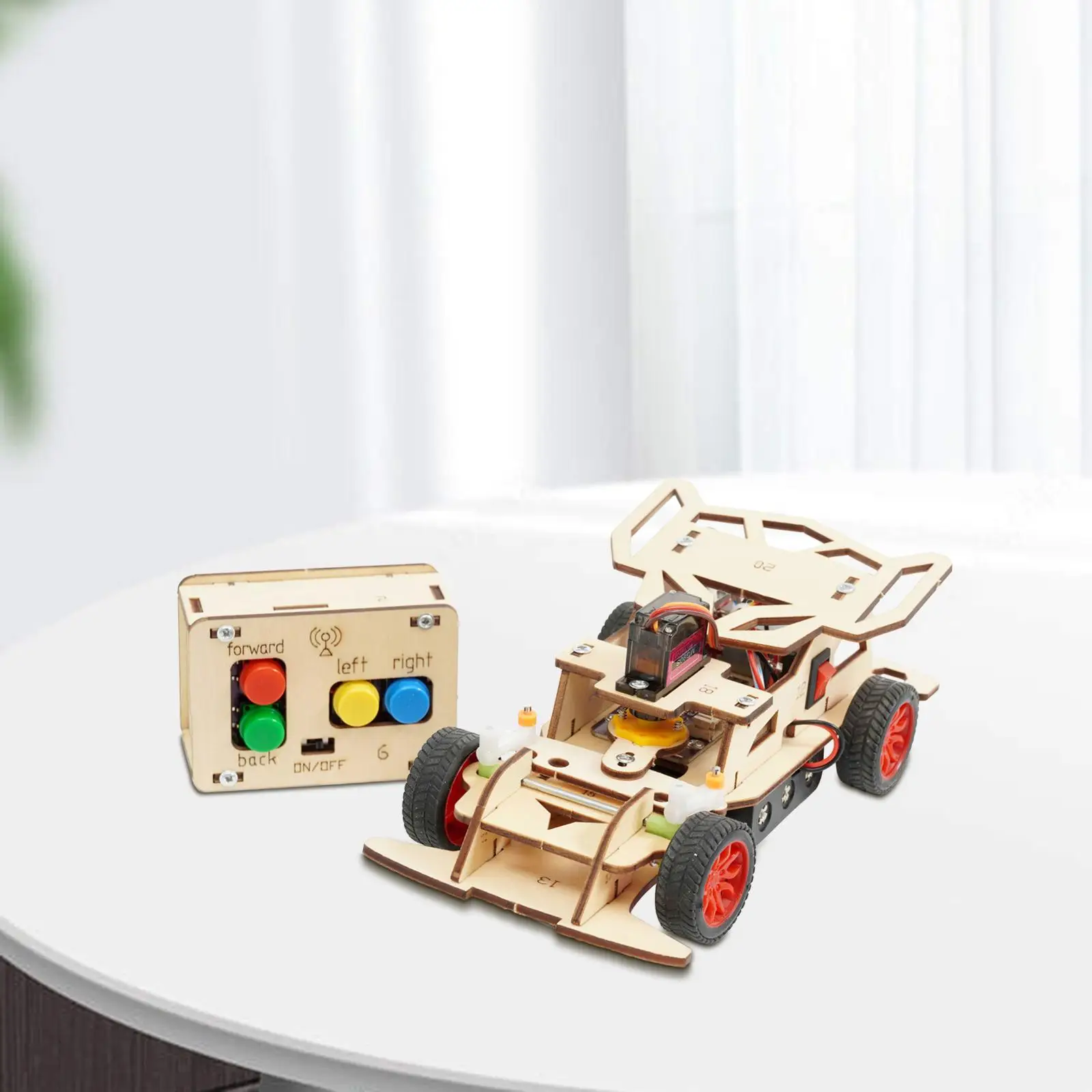 

RC Car Toy Wooden Science Kits Handmade Assembly Educational Teaching Aids Physical Experiment for Children Ages 8+ Year Old