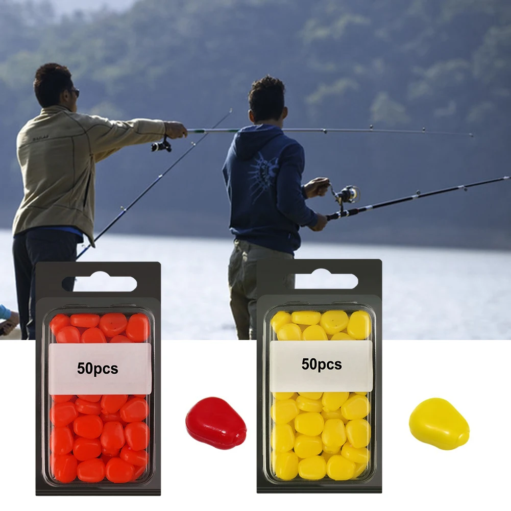 50Pcs Fishing Lure Silicone Soft Corn-Kernels Artificial Bait Self-contained  Fragrance Outdoor Freshwater Fishing Lures Parts