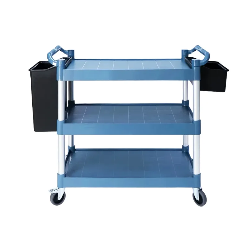DSA three-layer thickened meal collection bowl collection cart restaurant trolley mobile hotel commercial hand push dining side