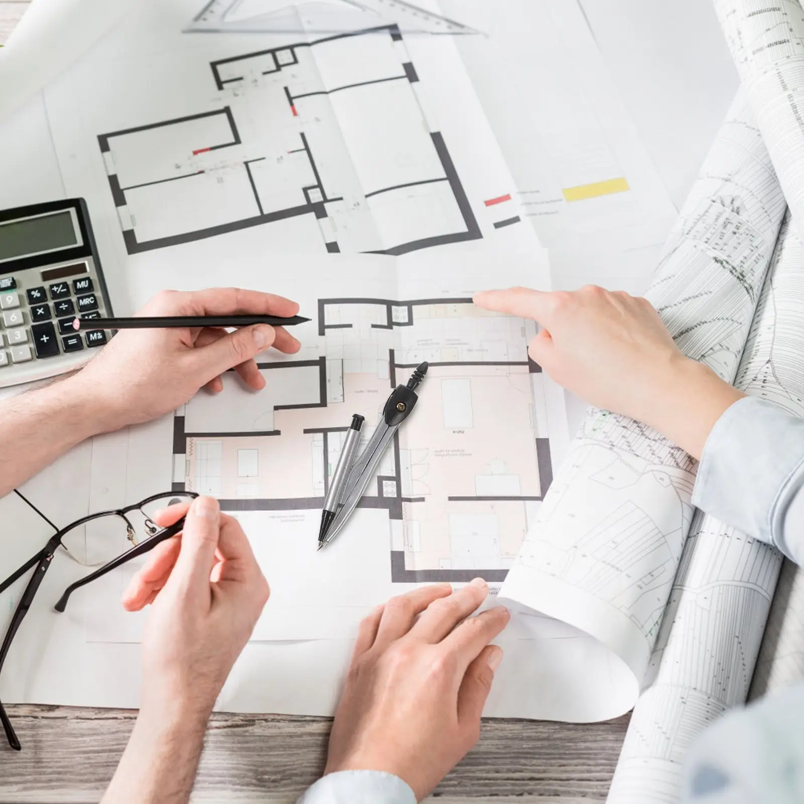 Compasses Set Ruler Drawing Tool Metal Ergonomic Suite Erasers Bulk Quality Students Classroom